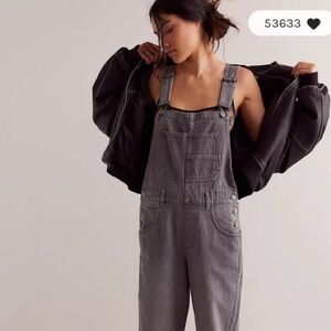 Free People💥 (Stone Grey) Ziggy Deninim Free People Overalls